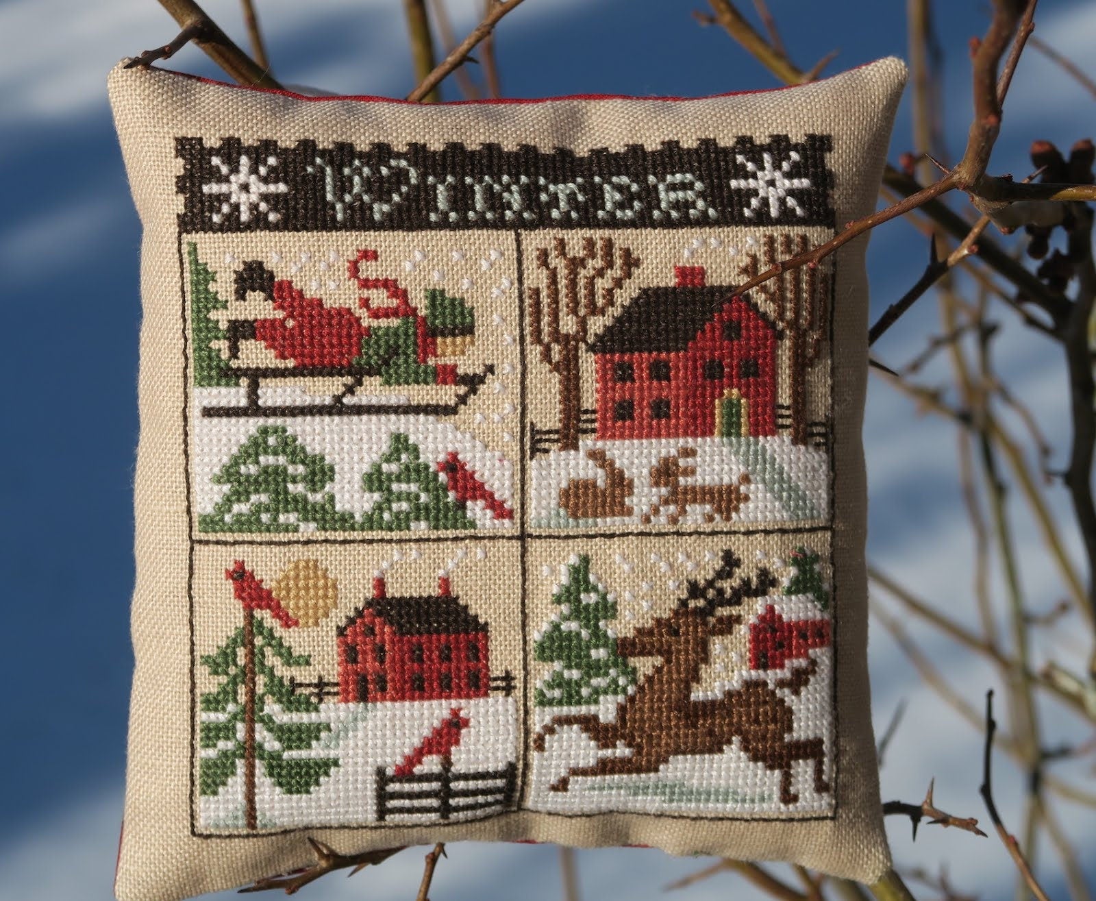 The Prairie Schooler WINTER WIND Counted Cross Stitch Leaflet Pattern Chart Book No. 133
