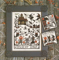 The Prairie Schooler "TRICK OR TREAT", Counted Cross Stitch Pattern, Halloween, Fall, Pumpkins, Witch, Hoffman Reprint, Chart Book No. 188