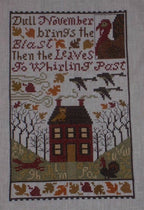 The Prairie Schooler NOVEMBER Counted Cross Stitch Pattern, Autumn, Thanksgiving, Chart Book No. 149
