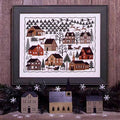 The Prairie Schooler CHRISTMAS VILLAGE Counted Cross Stitch Pattern, Winter, Sleigh Ride, Leaflet Chart Book No. 79