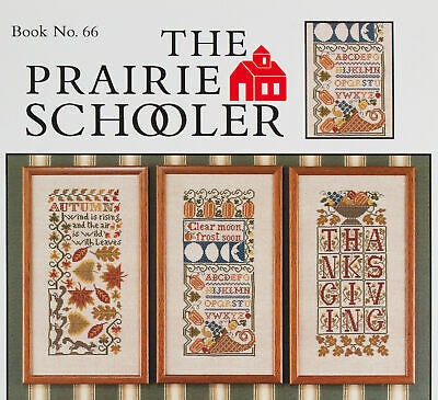 The Prairie Schooler AUTUMN SAMPLERS Counted Cross Stitch Pattern Leaflet Chart Book No. 66