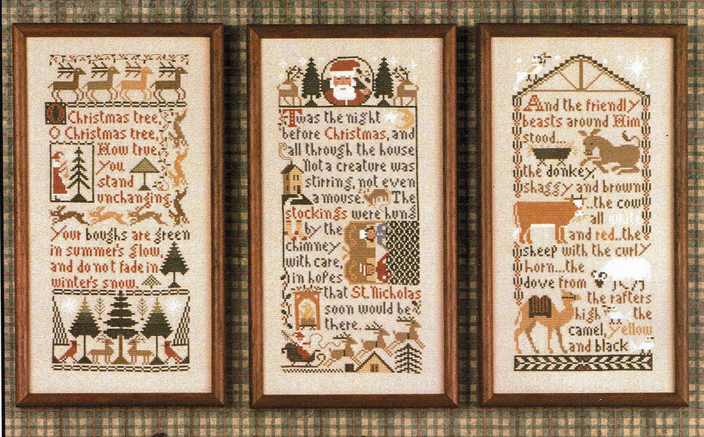 The Prairie Schooler CHRISTMAS SAMPLERS Counted Cross Stitch Pattern Chart Book No. 63