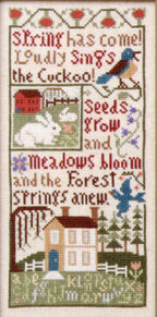 The Prairie Schooler SPRING HAS COME!  Counted Cross Stitch Pattern, Sampler, Hoffman Reprint, Chart Book No. 136