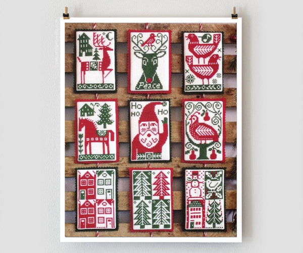 The Prairie Schooler NORDIC HOLIDAY Counted Cross Stitch Pattern, Christmas, Santa, Chart Book No. 191