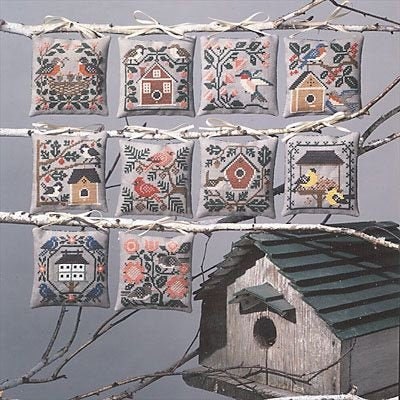 PRAIRIE BIRDS  by The Prairie Schooler Cross Stitch Pattern Book, Hoffman Reprint, Chart No. 24