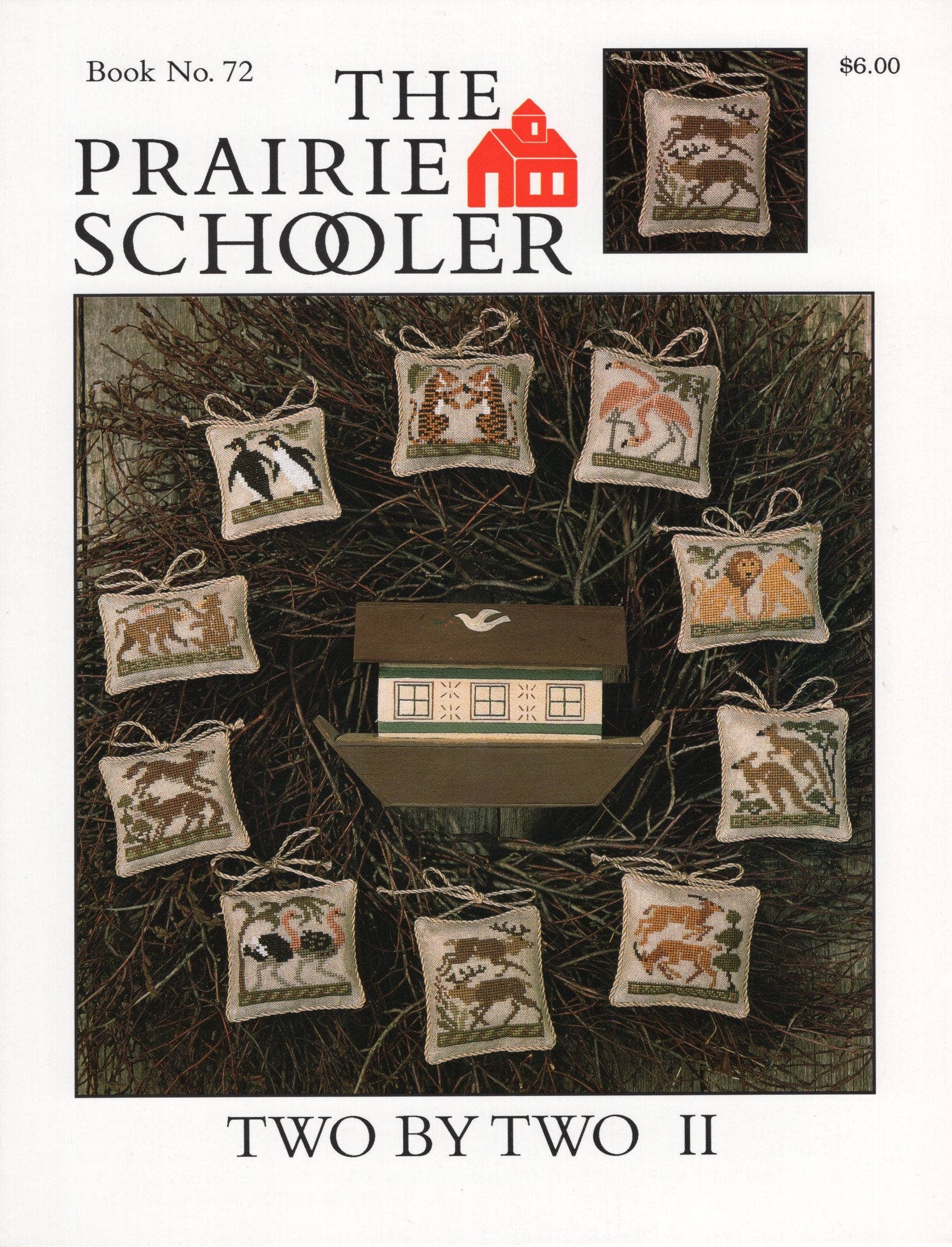 The Prairie Schooler TWO By TWO II Cross Stitch Pattern Chart Book No. 72