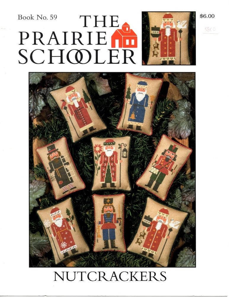 The Prairie Schooler NUTCRACKERS Counted Cross Stitch Pattern, Christmas, Santa, Winter, Chart Book No. 59