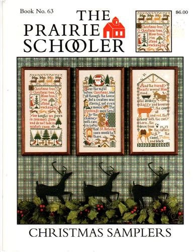 The Prairie Schooler CHRISTMAS SAMPLERS Counted Cross Stitch Pattern Chart Book No. 63