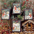 Prairie Schooler SANTA & FRIENDS Cross Stitch Pattern, Winter, Holiday, Santa, Christmas, Design Chart Book No 110