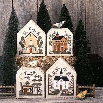The Prairie Schooler A PRAIRIE VILLAGE II Counted Cross Stitch Leaflet Pattern Chart Book No. 70