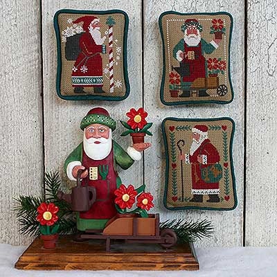 SANTAS REVISITED III The 1987, 1993 & 1996 Schooler Santas by Prairie Schooler, Cross Stitch Pattern, Hoffman Reprint, Chart Book No. 204