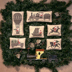 The Prairie Schooler SANTA RIDES Counted Cross Stitch Pattern, Christmas, Santa, Primitive, Reindeer, Book No. 47