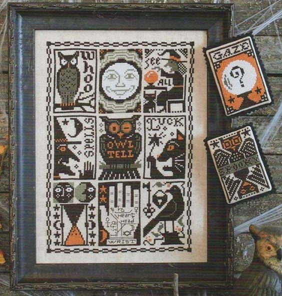 HOCUS POCUS By The Prairie Schooler, Counted Cross Stitch, Halloween, Witch, Owl, Fall, Autumn, Book No. 197, Pattern Only