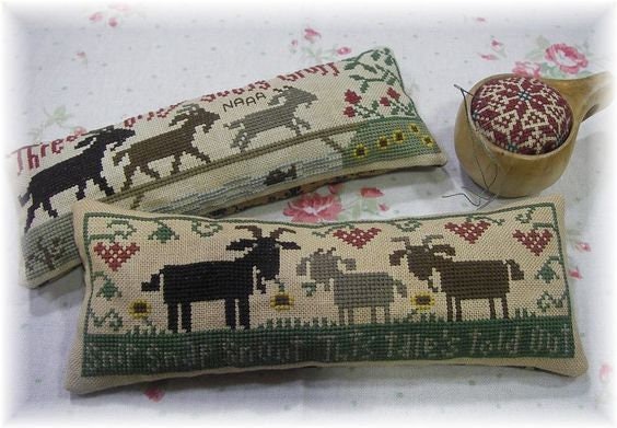 3 BILLY GOATS GRUFF, The Prairie Schooler Counted Cross Stitch Pattern Design Chart Book No. 179