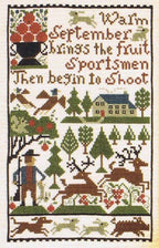 SEPTEMBER By The Prairie Schooler Counted Cross Stitch Pattern Leaflet Chart Book No. 173