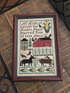 AUGUST By The Prairie Schooler Counted Cross Stitch Pattern Leaflet Chart Book No. 176