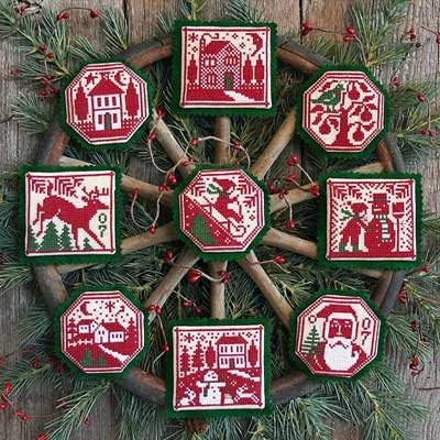 CRANBERRY CHRISTMAS By The Prairie Schooler Counted Cross Stitch Leaflet Pattern Chart Book No. 142