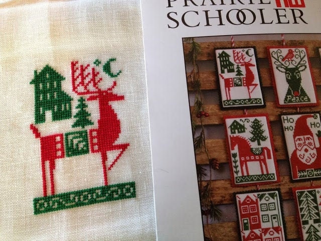 The Prairie Schooler NORDIC HOLIDAY Counted Cross Stitch Pattern, Christmas, Santa, Chart Book No. 191
