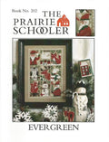 EVERGREEN, The Prairie Schooler Counted Cross Stitch Pattern, Christmas, Snowman, Santa, Winter, Hoffman Reprint, Book No. 202