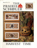 The Prairie Schooler HARVEST TIME Counted Cross Stitch Leaflet Pattern, Autumn, Halloween,  Hoffman Reprint, Chart Book No. 93