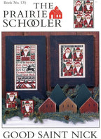 The Prairie Schooler GOOD SAINT NICK Counted Cross Stitch Pattern Leaflet Design Chart Book No 135