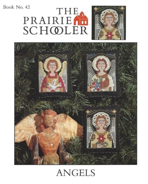 ANGELS By The Prairie Schooler Counted Cross Stitch Pattern, Christmas, Holiday, Ornaments, Leaflet Chart Book No. 42