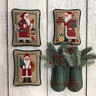 SANTAS REVISITED II The 1984, 1989 & 1991 Schooler Santas by Prairie Schooler Counted Cross Stitch Pattern, Hoffman Reprint, Book No. 203