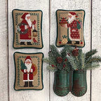 SANTAS REVISITED II The 1984, 1989 & 1991 Schooler Santas by Prairie Schooler Counted Cross Stitch Pattern, Hoffman Reprint, Book No. 203