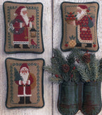 SANTAS REVISITED II The 1984, 1989 & 1991 Schooler Santas by Prairie Schooler Counted Cross Stitch Pattern, Hoffman Reprint, Book No. 203