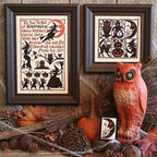 SWEEPING COBWEBS By The Prairie Schooler, Counted Cross Stitch, Halloween, Witch, Haunted House, Fall, Leaflet Pattern Chart Book No. 165