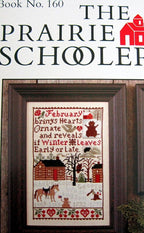 The Prairie Schooler FEBRUARY Cross Stitch Pattern Leaflet Chart Book No. 160