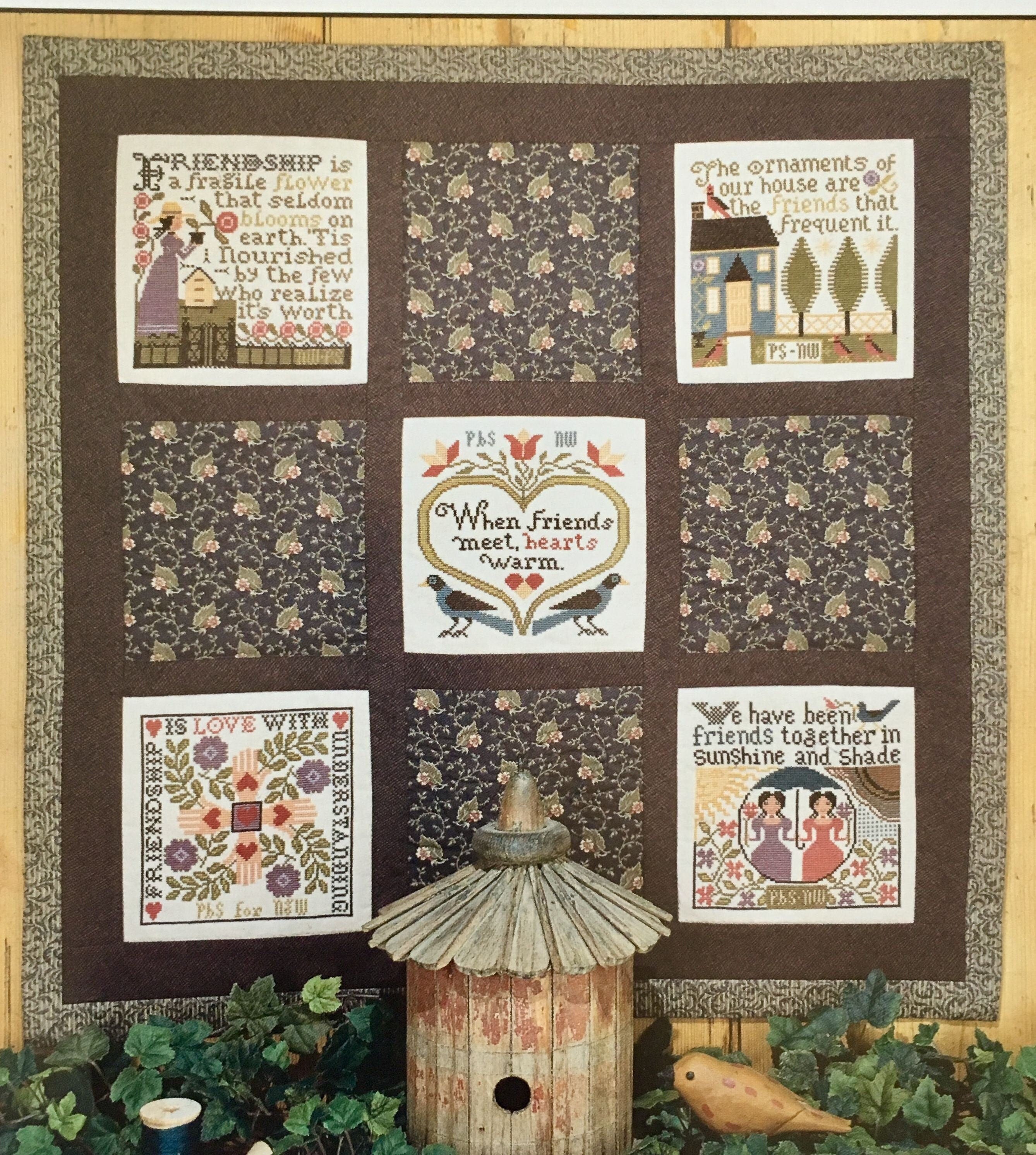 FRIENDS by The Prairie Schooler Counted Cross Stitch Leaflet Pattern Chart Book No. 84