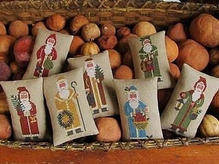 The Prairie Schooler FATHER CHRISTMAS Counted Cross Stitch Pattern, Winter, Christmas, Santa, Ornaments, Chart Book No. 43