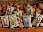 The Prairie Schooler FATHER CHRISTMAS Counted Cross Stitch Pattern, Winter, Christmas, Santa, Ornaments, Chart Book No. 43