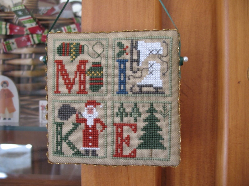 CHRISTMAS ALAPHABET, The Prairie Schooler Counted Cross Stitch Pattern Leaflet Design Chart Book No. 64