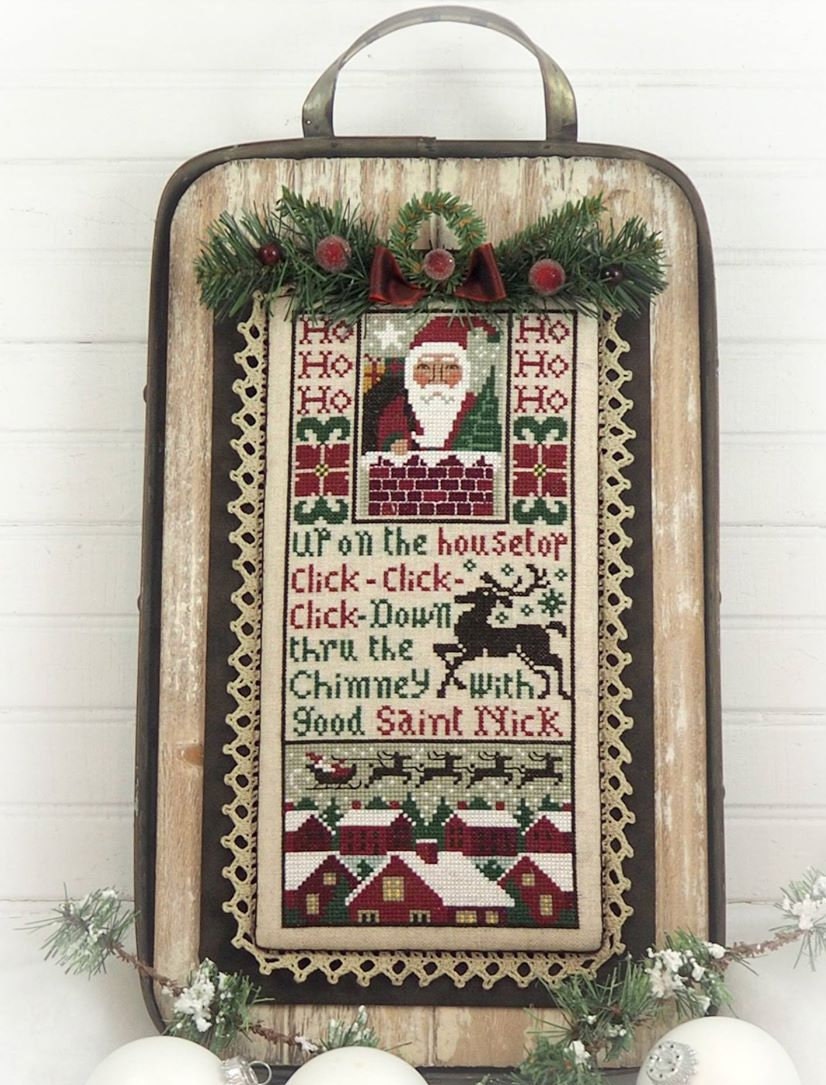 The Prairie Schooler GOOD SAINT NICK Counted Cross Stitch Pattern Leaflet Design Chart Book No 135