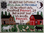 A FARMER'S ALMANAC By The Prairie Schooler Counted Cross Stitch Pattern Leaflet Chart Book No. 144