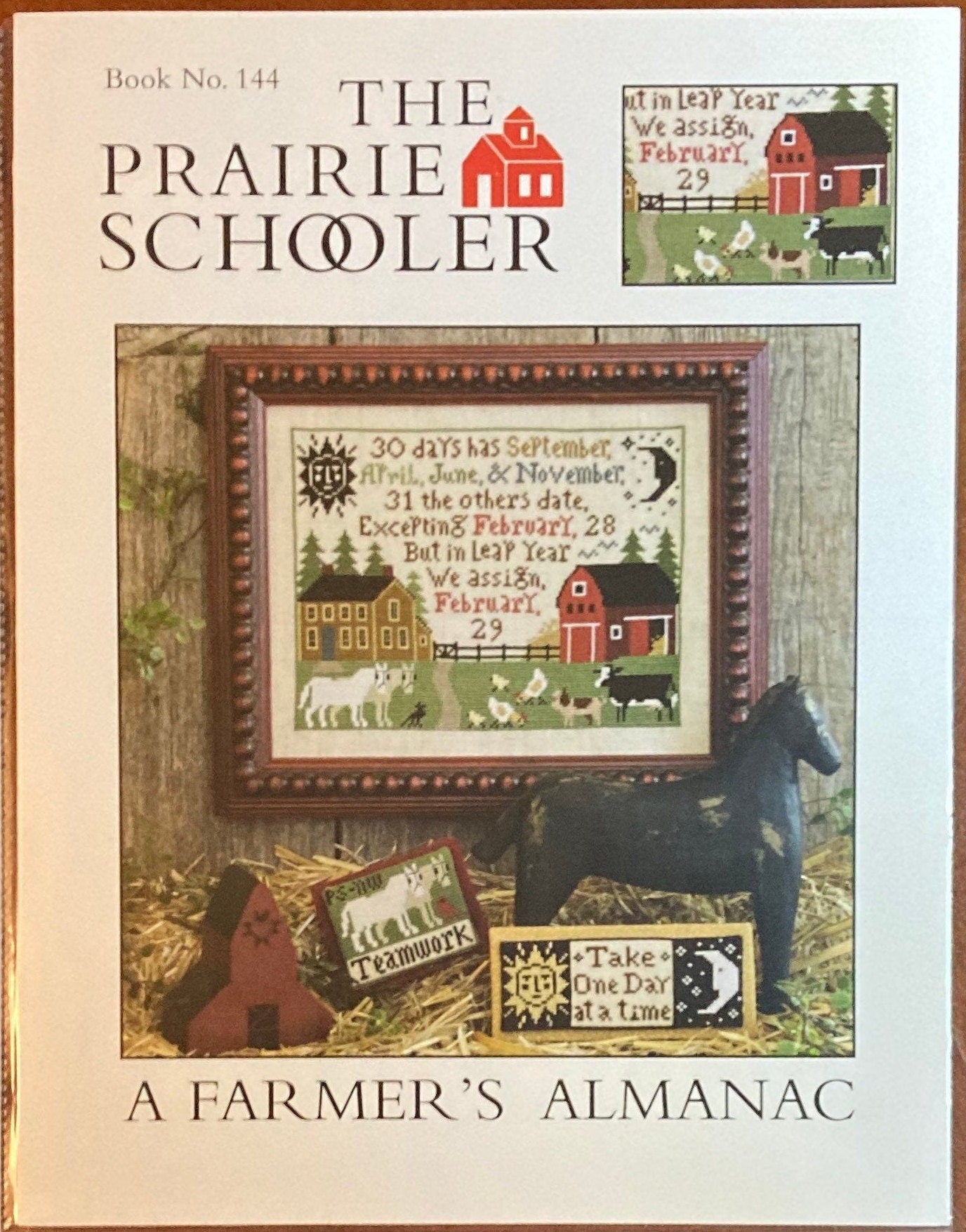 A FARMER'S ALMANAC By The Prairie Schooler Counted Cross Stitch Pattern Leaflet Chart Book No. 144
