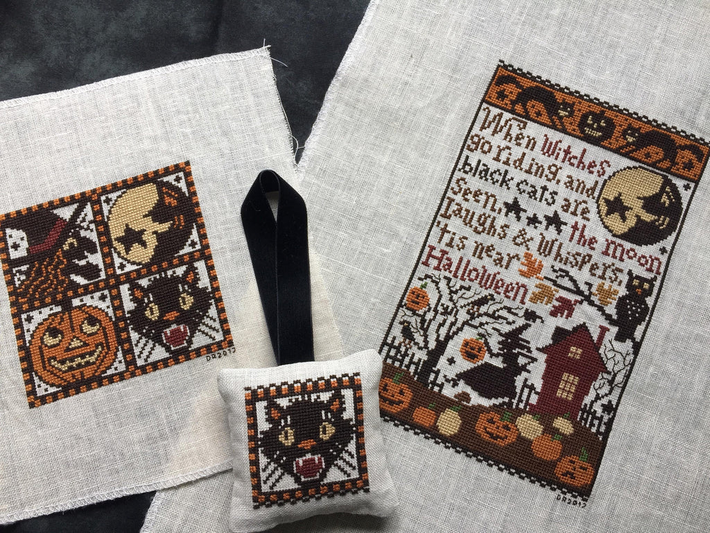 WHEN WITCHES Go RIDING By The Prairie Schooler, Counted Cross Stitch, Halloween, Witch, Autumn, Pumpkins, Chart Pattern Leaflet Book No. 148