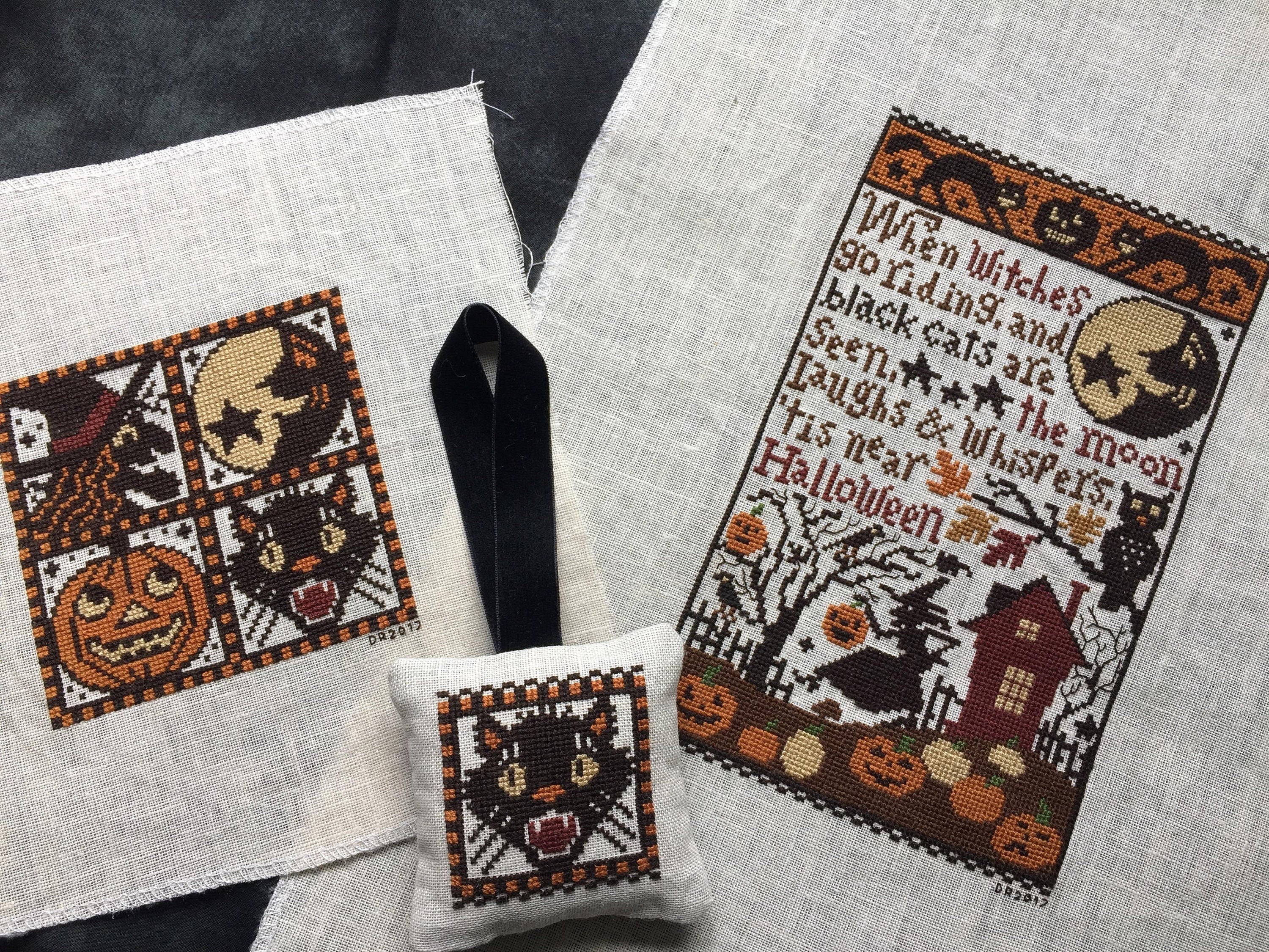 WHEN WITCHES Go RIDING By The Prairie Schooler, Counted Cross Stitch, Halloween, Witch, Autumn, Pumpkins, Chart Pattern Leaflet Book No. 148