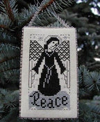 BLACKWORK ANGELS By The Prairie Schooler Counted Cross Stitch Leaflet Pattern Chart Book No. 103