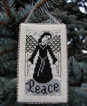 BLACKWORK ANGELS By The Prairie Schooler Counted Cross Stitch Leaflet Pattern Chart Book No. 103
