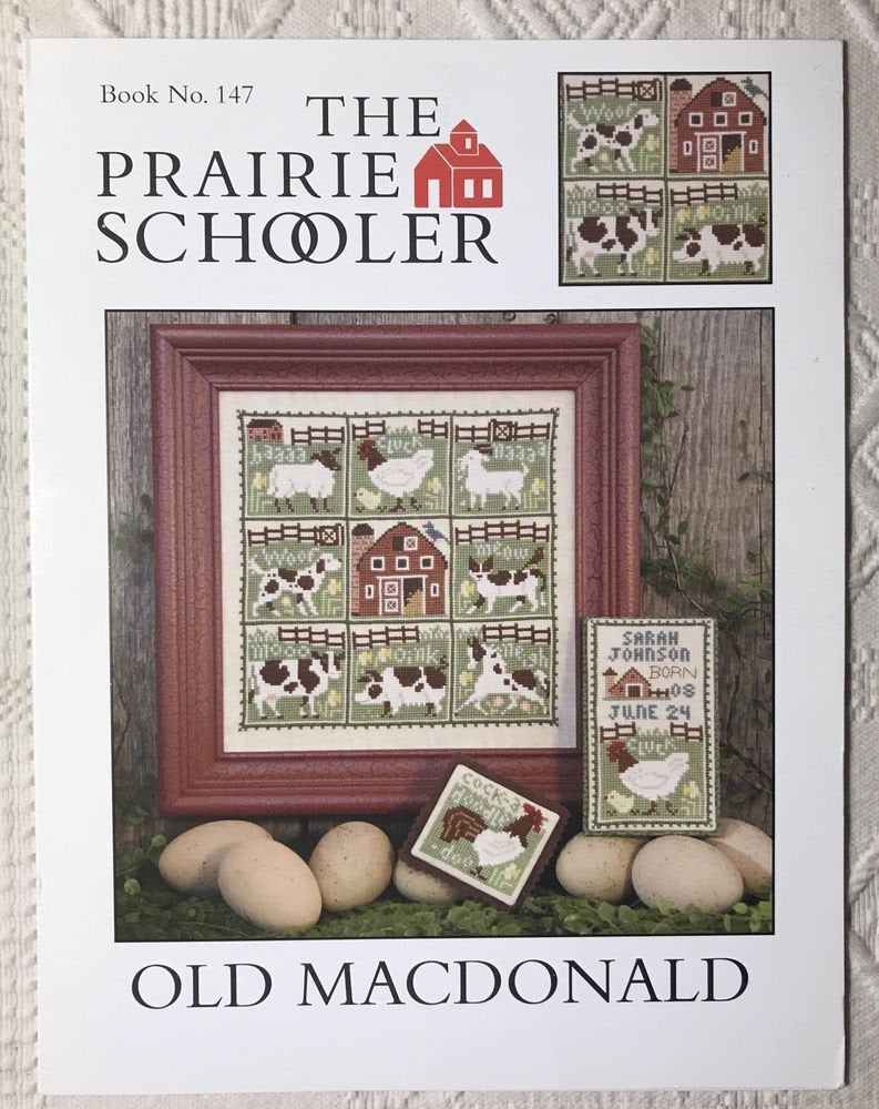 OLD MACDONALD By The Prairie Schooler Counted Cross Stitch Leaflet Pattern Chart Book No. 147