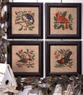 BIRDS & BERRIES by The Prairie Schooler Counted Cross Stitch Leaflet Pattern Chart Book No. 44