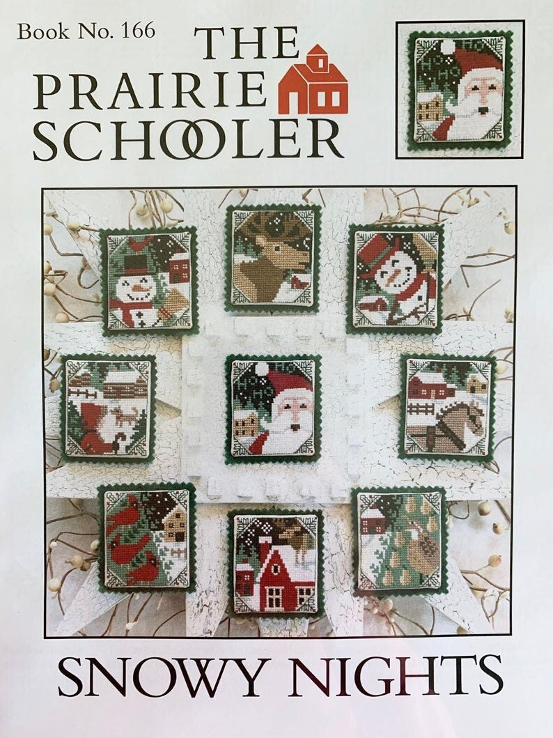 SNOWY NIGHTS by The Prairie Schooler Counted Cross Stitch Leaflet Pattern Chart Book No. 166