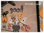 Crocette A Gogo   "Boo!!"  Counted Cross Stitch Pattern  Halloween, Autumn, Black Cat, Jack-O-Lantern, Ghost, Italy, PAPER PATTERN