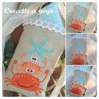 CRAB FRIENDS by Crocette A Gogo   Counted Cross Stitch Pattern  Summer, Starfish, Star Fish, Crab, Italy, Paper Pattern