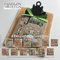 A YEAR of CELEBRATIONS  by Hands On Designs  Counted Cross Stitch  Pattern, 12 Monthly Charts, Paper Pattern
