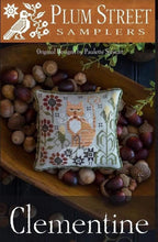 CLEMENTINE by Plum Street Samplers Counted Cross Stitch Pattern, Chart, Cat, Flowers, Corn Stalks, PAPER PATTERN