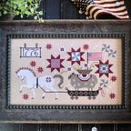 SUMMER DELIVERY  By Plum Street Samplers  Counted Cross Stitch  Chart, Horse, Sheep American Flag, Folk, Paper Pattern